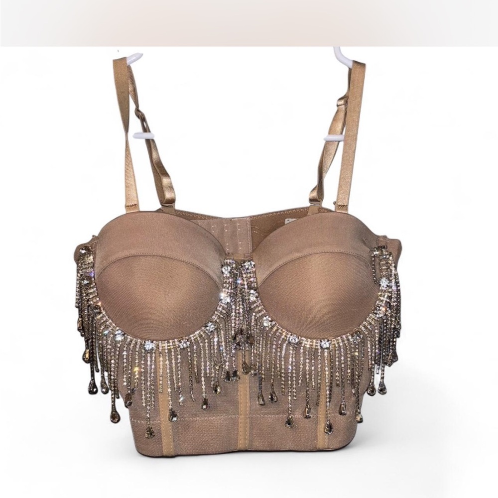 Papaya Bronze Mesh Top